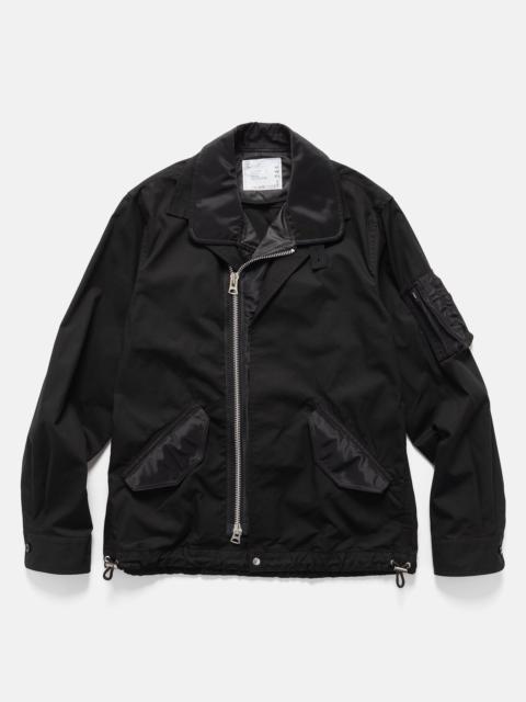 Cotton Nylon Oxford Blouson Black