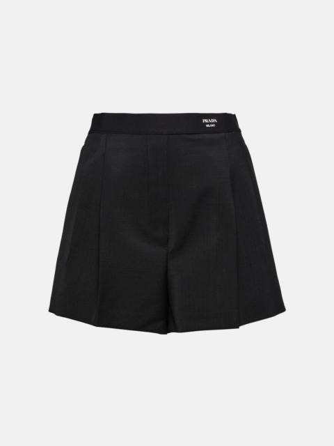 Wool-blend shorts