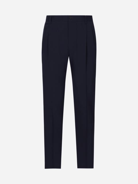 Tailored stretch twill pants
