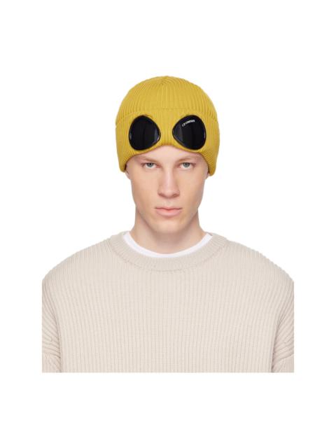 Yellow Cotton Goggle Beanie
