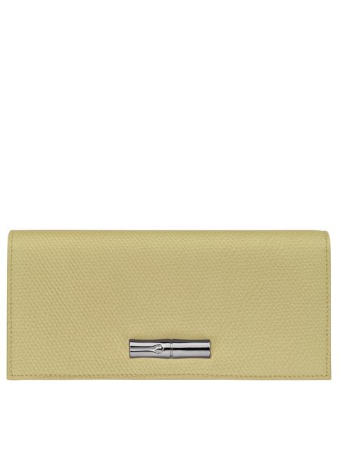 Le Roseau Long continental wallet Pistachio - Leather