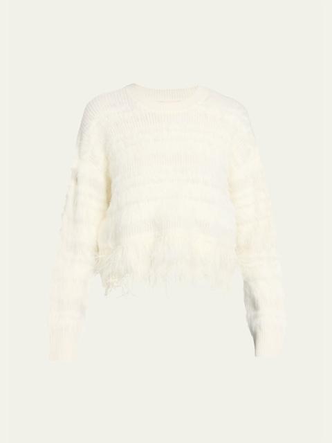 Vivi Feathered Crewneck Sweater