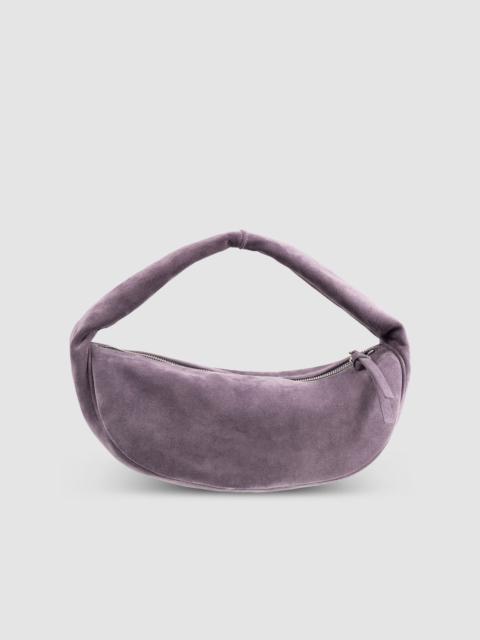 Cush Deep Purple Suede Leather Shoulder Bag