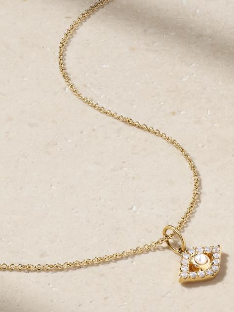 14-karat gold, pearl and diamond necklace Gold