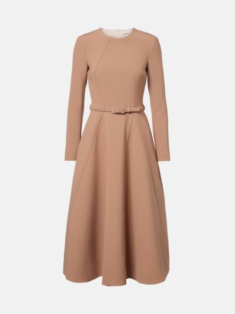 Ucellina belted paneled midi dress