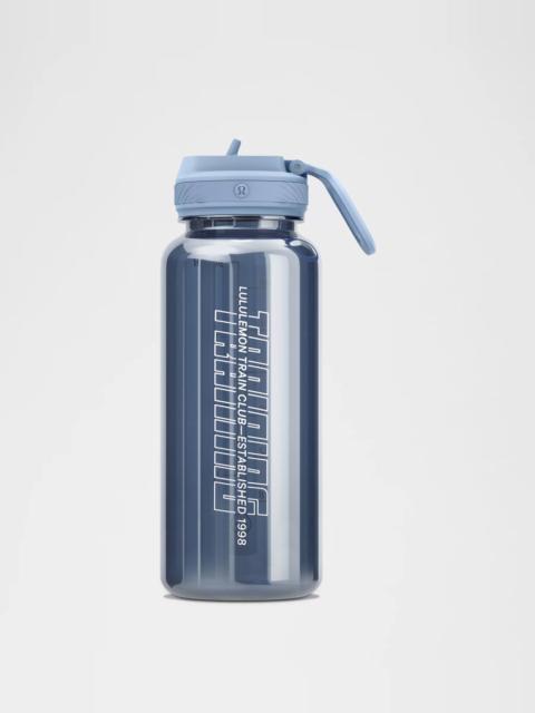 Back to Life Clear Bottle 32oz Straw Lid *Train Est 1998