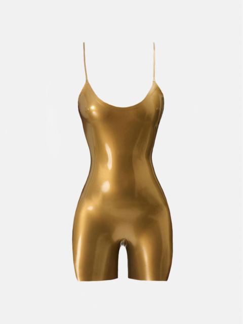 TOFFEE LATEX PLAYSUIT GOLD
