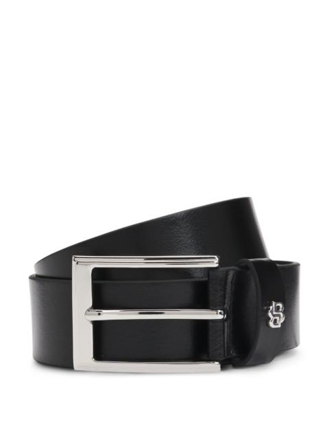 ITALIAN-LEATHER BELT WITH DOUBLE B MONOGRAM KEEPER
