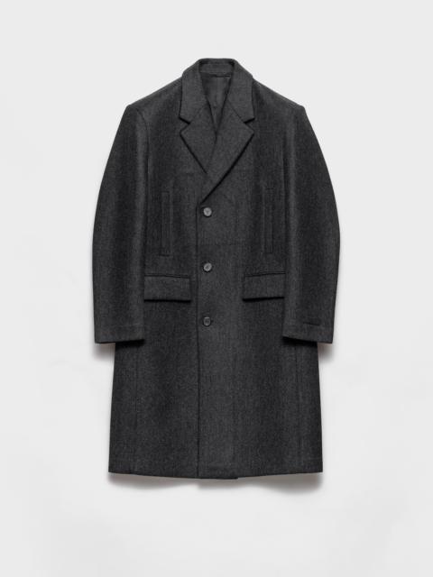 Single-breasted wool coat