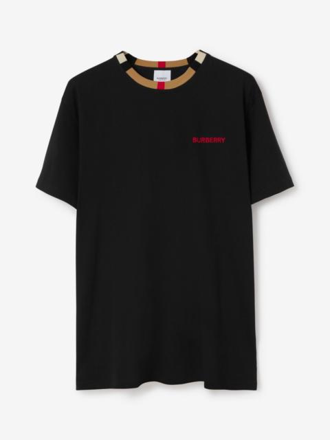 Icon Stripe Trim Cotton T-shirt