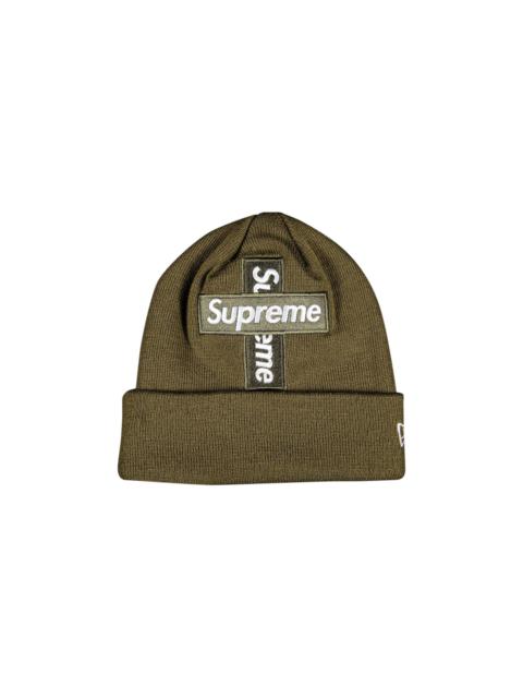 Supreme x New Era Cross Box Logo Beanie 'Light Olive'