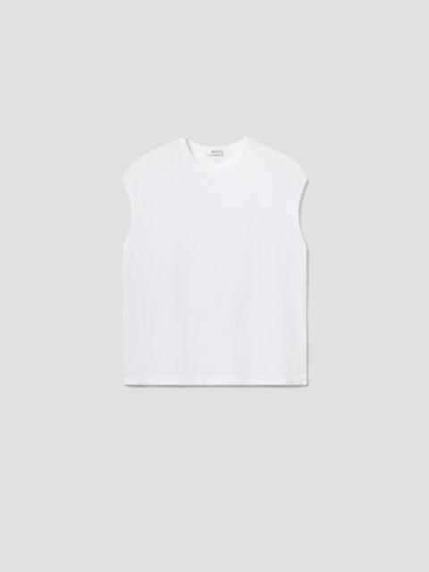 LEONARD SLEEVELESS TEE IN WHITE