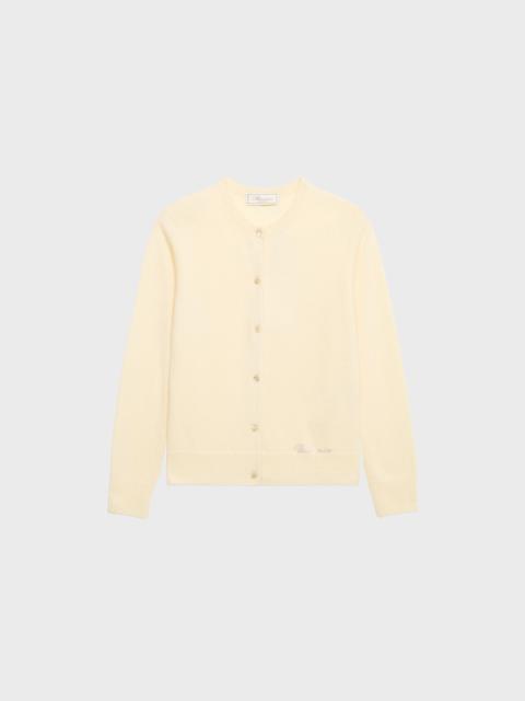 CASHMERE CARDIGAN WITH RHINESTONE EMBROIDERY