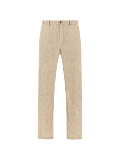 buttoned-pockets chino trousers
