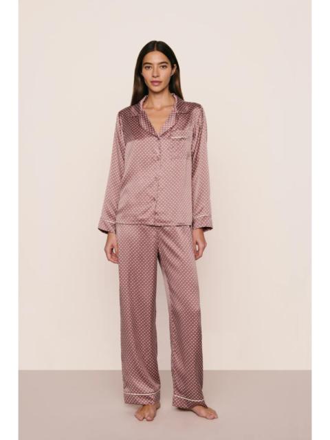 Inez Washable Silk Printed Long PJ Set