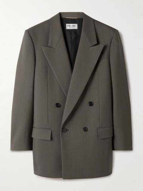 Double-breasted Wool-gabardine Blazer