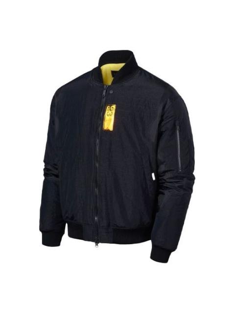 Air Jordan 23 Engineered Numeric Pattern Baseball Collar Long Sleeves Jacket Black CV2787-010