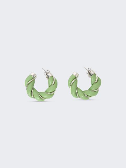 Twist Hoop Earrings Pisctachio Green