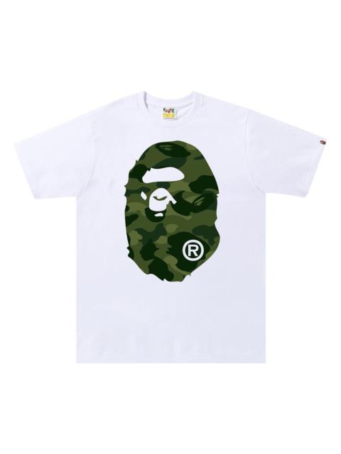 BAPE Color Camo Big Ape Head Tee 'White/Green'