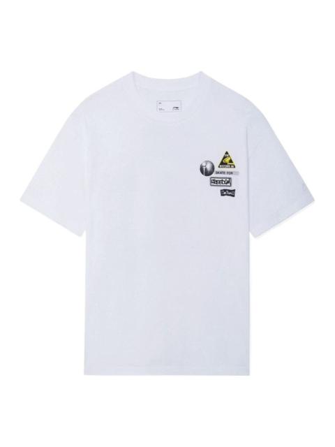Li-Ning Skate For Freedom Graphic Loose Fit T-shirt 'White' AHSS301-3