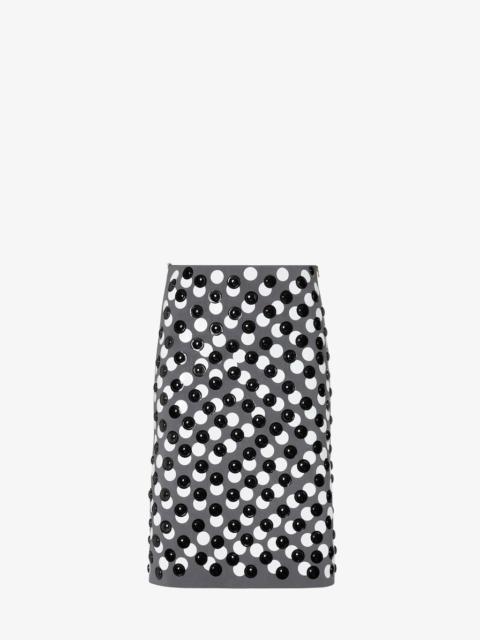 Skirt Black and white polka-dot viscose skirt