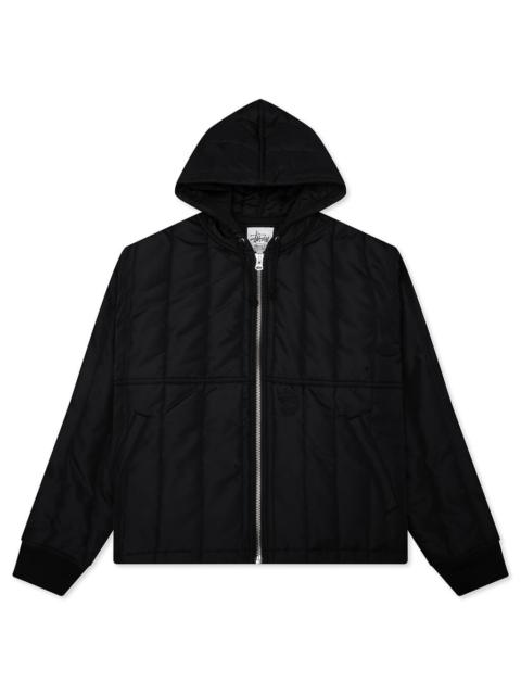 WORK JACKET QUILTED NYLON - BLACK