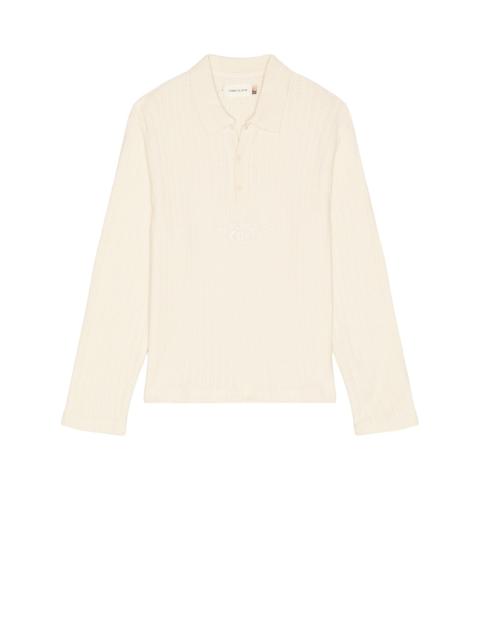 Long Sleeve Knit Polo