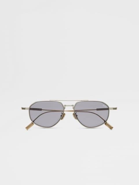 SATIN PALLADIUM TITANIUM SUNGLASSES