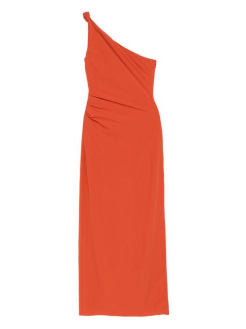 Rossana one-shoulder ruched maxi dress