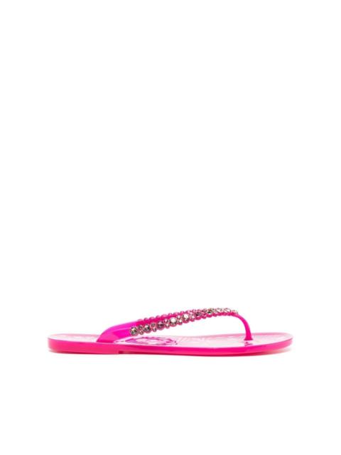 Esme crystal-embellished flip flops