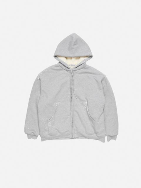 Hooded zipper sweater - Grey Melange