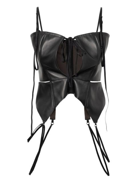 zip-up corset top