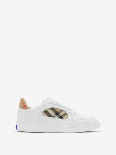 Leather and Check Terrace Sneakers​