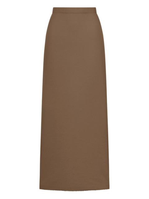 cashmere midi skirt