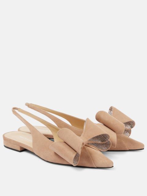 Le Cadeau suede slingback flats