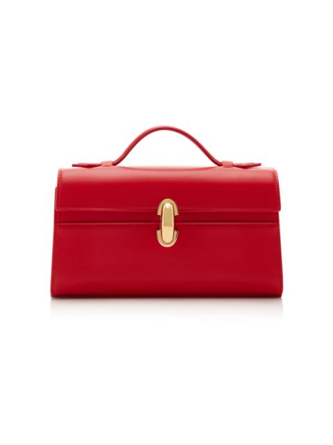 The Symmetry Leather Pochette red