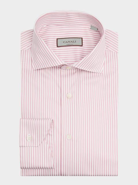 Men's Classic-Fit Cotton Bengal Stripe Dress Shirt