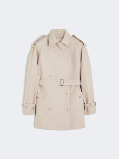 Short trench coat in cotton - SAND