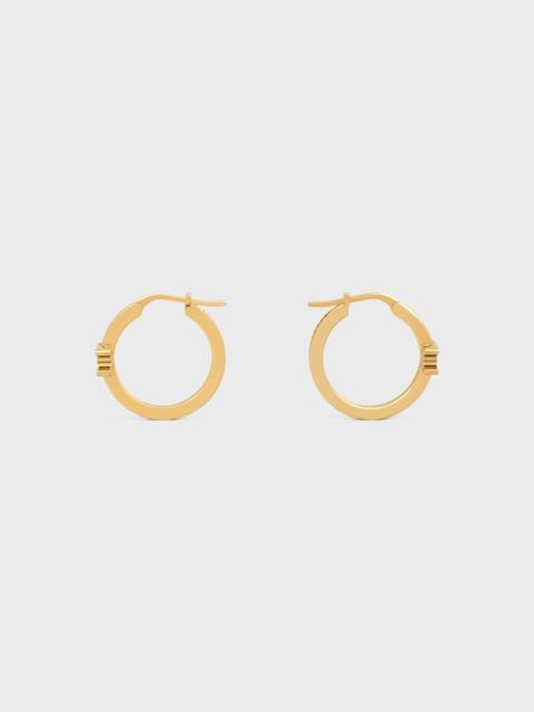 Triomphe Sparkle Hoops in Strass and Brass with Gold Finish