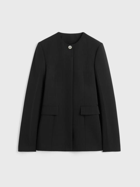 Collarless evening jacket black