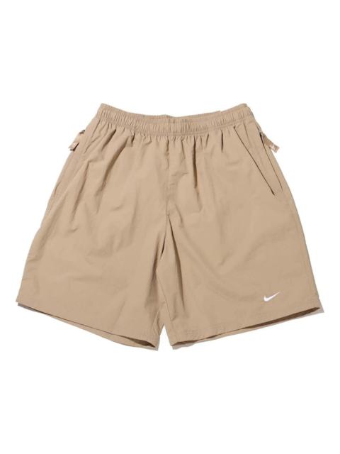 Nike Solo Swoosh Woven Shorts Asia Sizing 'Khaki' DX0750-247