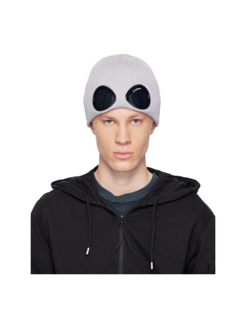 Gray Cotton Goggle Beanie