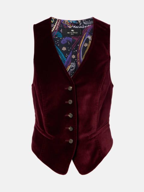Cotton velvet vest