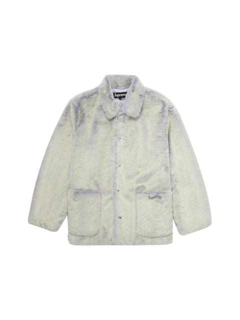 Supreme 2-Tone Faux Fur Shop Coat Lilac