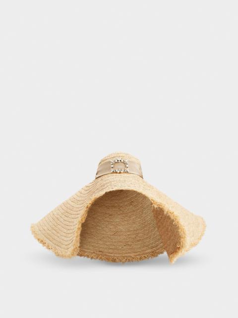 Broche Vivier Hat in raffia