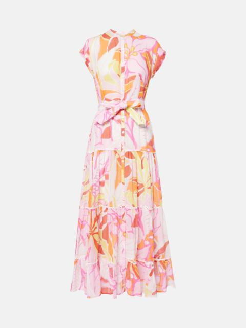 Kora printed cotton midi dress