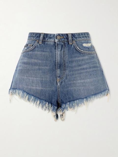 Frayed Denim Shorts