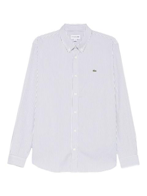 striped Logo-patch shirt