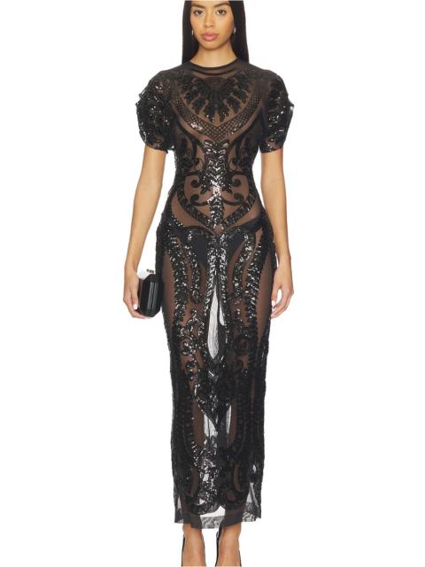 Cap Sleeve Long Dress