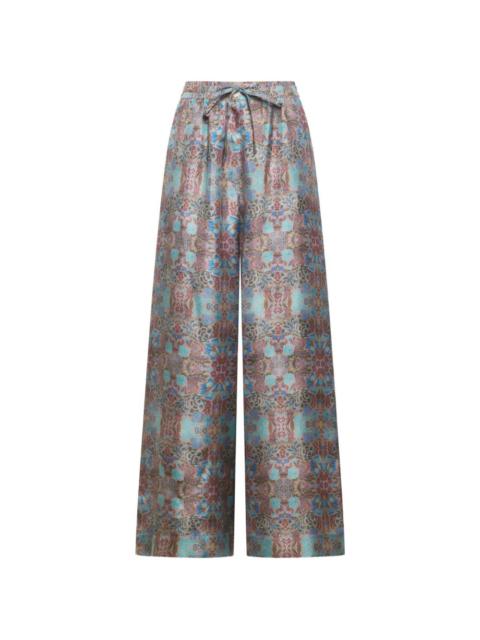 Aloe floral geometric palazzo pants